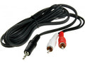 Stereo jack 3,5mm Stereo naar Cinch plug 1,5m (RCA-plug)