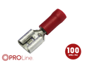 Kabelschoen 6.3x0.8 rood in blister (100stuks) ACV PROLine