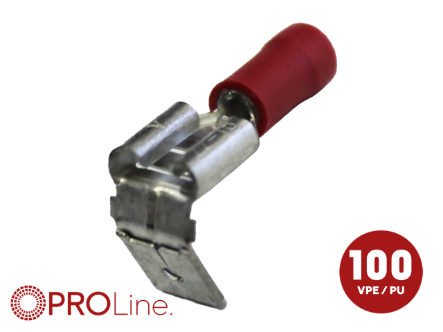 Kabelschoen 6.3x0.8 male rood (100stuks) ACV PROLine