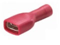kabelschoen 5stuks 6.3x0.8 rood in blister