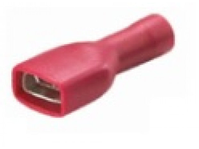 kabelschoen 5stuks 6.3x0.8 rood in blister