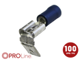 Kabelschoen 6.3x0.8 piggy back blauw (100stuks) ACV PROLine