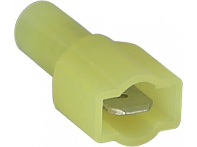 Vlakstekker volledig geisoleerd Geel 4.0 - 6.0mm² (100 stuks)