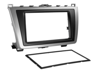 2-DIN Paneel Mazda 6- 2008-2012 - Kleur: Zwart/Zilver