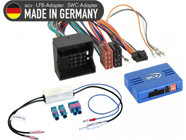 Stuurwielinterface. Audi/Seat/Skoda/Volkswagen Quadlock Fakra (f) Set > DIN (42svw017)