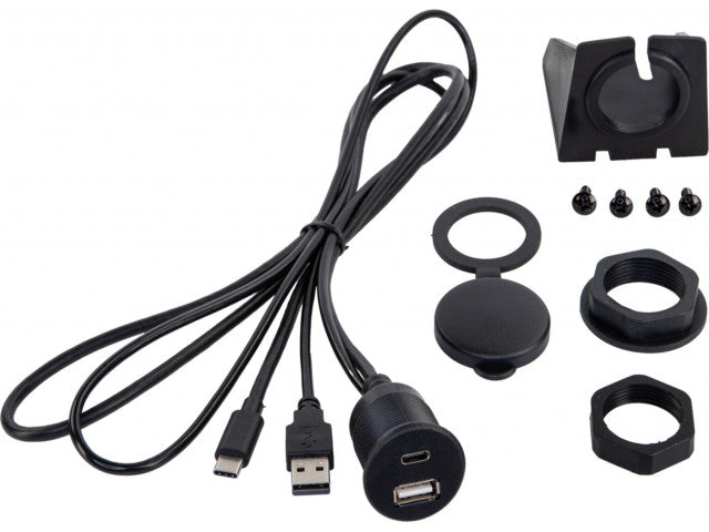 USB paneelaansluiting/behuizing USB-A/USB-C