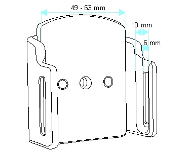Brodit Verstelbare Houder 511230 — Passive holder with tilt swivel