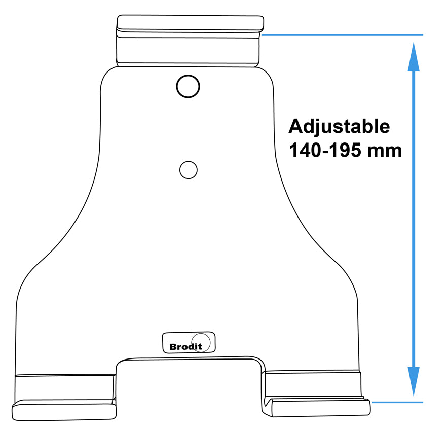 Brodit Verstelbare Houder 511849 — Passive holder with tilt swivel
