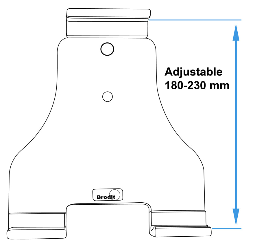 Brodit Verstelbare Houder 511850 — Passive holder with tilt swivel