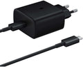 Lader 230V Samsung EP-TA845XBEGWW 45W usbC + usbC zwart