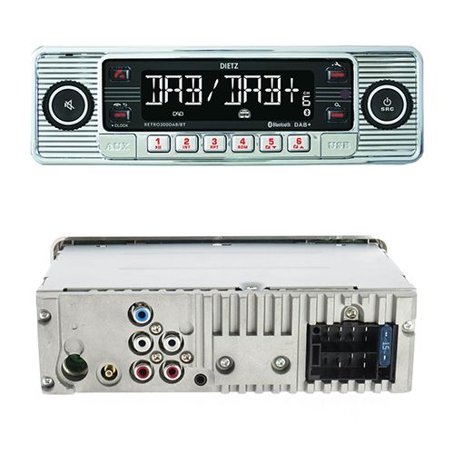 1-Din Retro 300 DAB+/BT MP3 USB  RDS Silver