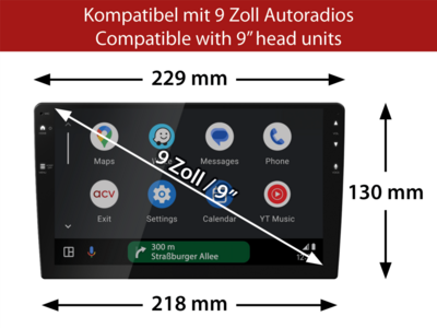 ACV 9 inch radio-inbouwkit voor VW Touareg I(7L) 06/2003-02/2010 LFB/Antenne - afbeelding 6 - 691320-99-1