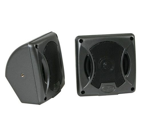 Rocx 2 weg opbouw set luidsprekers Zwart 100mm/25 mm tweeter
