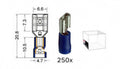Kabelschoen schuif vrouwelijk  6.3 mm blauw 250 stuks