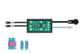 adapterkabel 20 cm Dubbel Fakra F - ISO M + fantoom 90° DIN