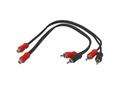 Auto-Connect Level 1 RCA Y-adaptor 2Male 1Female Koaxial