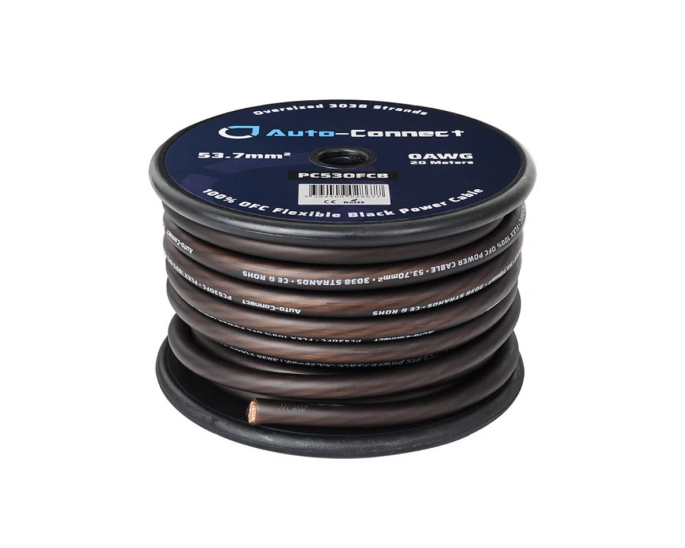 Auto-Connect Power Cable OFC Flex 53mm2 Black 20m – artikel 720PC53OFCB – afbeelding 7