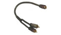 Audio adapterkabel 1 x RCA F - 2 x RCA M 0.3m Y adapter 2 st