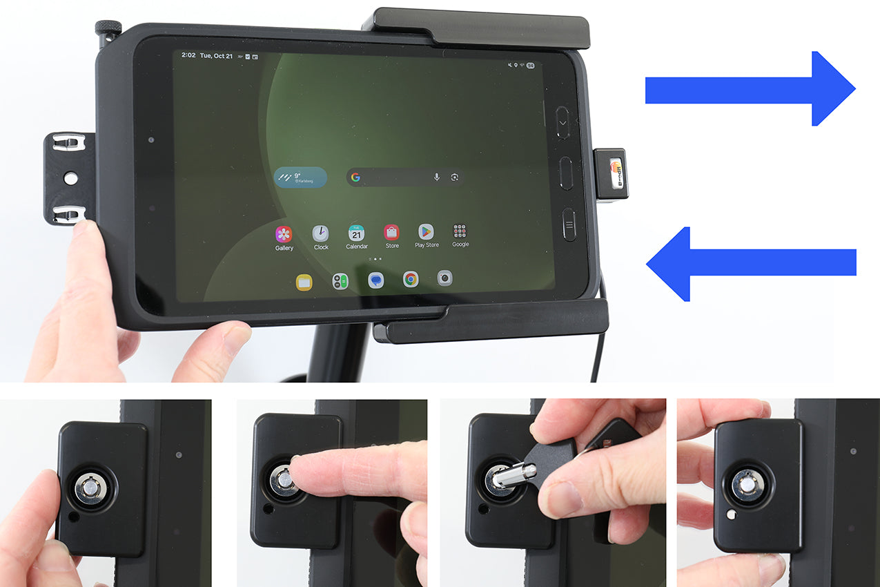 Brodit Holder with key-lock voor Samsung Galaxy Tab Active 5 SM-X300/SM-X306B – artikel 736458 – afbeelding 3