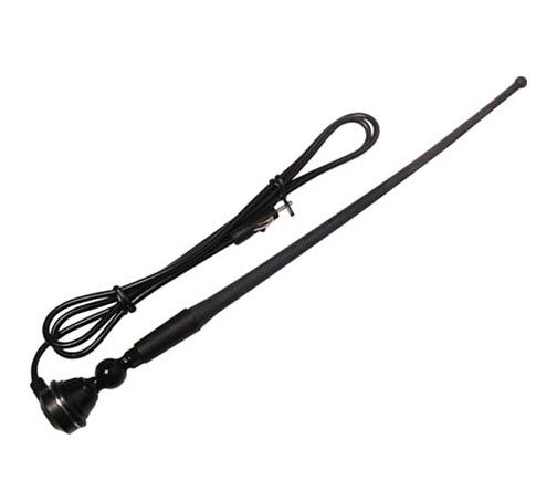 Antenne AM/FM opbouw rubber verstelbaar 40 cm kabel 1.5 mtr