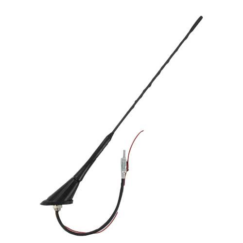 Antenne AM/FM dak 16V zwart aktief 52° met 5 meter kabel