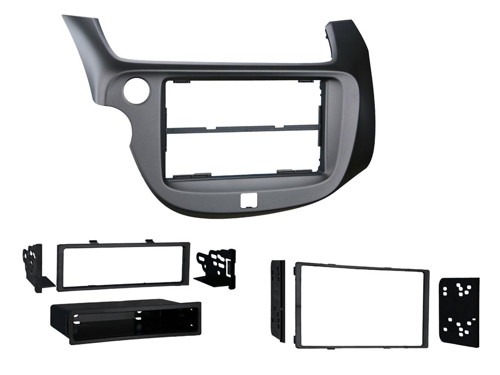 2-DIN frame Honda Jazz 09-14  zilver