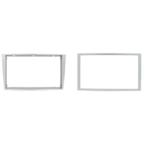 2-DIN frame Opel Corsa 06-11 alleen rand  zilver