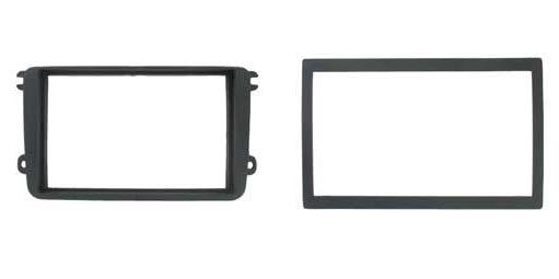2-DIN frame Skoda  VW Golf 5-6  T5 08-15   zwart.