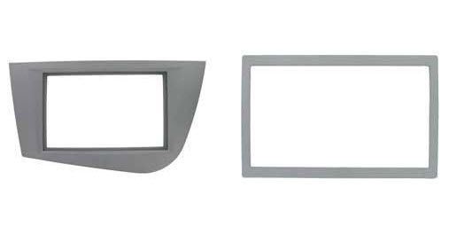 2-DIN frame Seat Leon 05-12 met rand  antraciet
