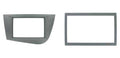 2-DIN frame Seat Leon 05-12 met rand  zilverkleurig