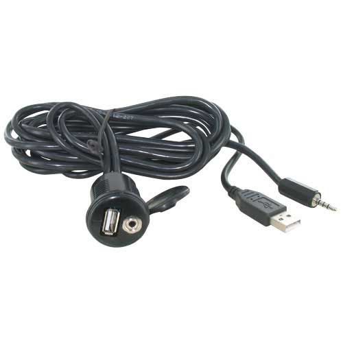 USB/AUX in inbouwsocket 180 cm kabel inbouwdiameter 30 cm