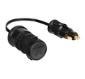 Lader 12/24V adapterkabel sig plug mini M - F 8A zwart
