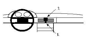 Brodit ProClip 851529 voor Mercedes Benz 126 (280-560)