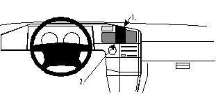 Proclip Subaru SVX 95- Double airbag