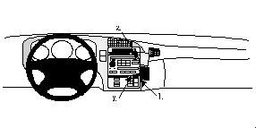 Proclip Saab 9-5 98-05 Angled mount  will block cup holder
