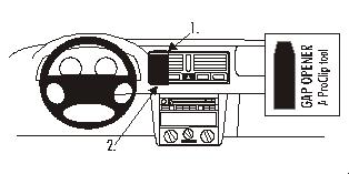 Brodit ProClip 852526 voor Volkswagen Rabbit