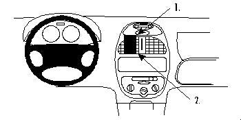 Brodit ProClip 852673 voor Peugeot 206