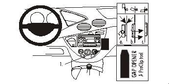 Brodit ProClip 852788 voor Ford Focus