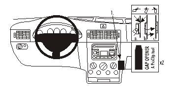 Brodit ProClip 853205 voor Ford Transit Connect