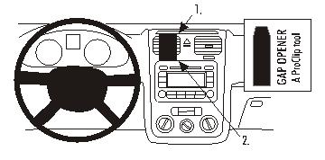Brodit ProClip 853358 voor Volkswagen Golf V