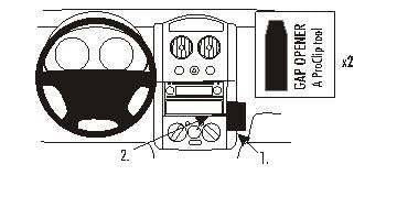 Brodit ProClip 853460 voor Chevrolet Kalos