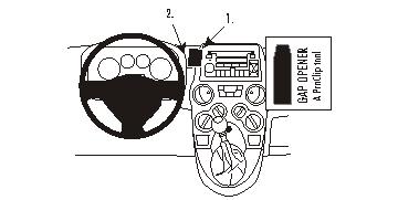 Brodit ProClip 853493 voor Fiat Panda