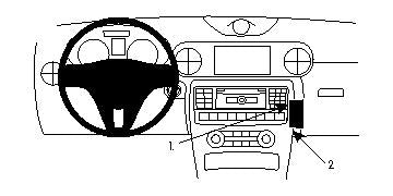 Brodit ProClip 854617 voor Mercedes Benz SLK-Class