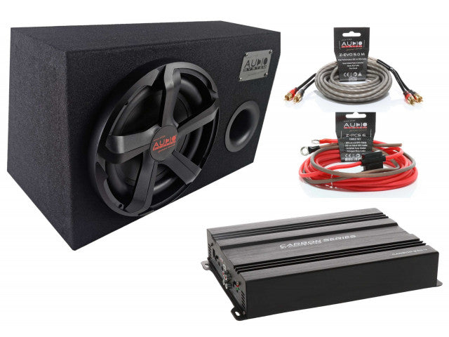 AUDIO SYSTEM Subwoofer set CARBON 12 BR + CARBON-200.4 + Bekabeling