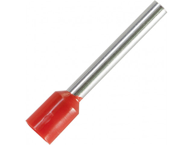 Adereindhuls voor kabelmaat: 2.5 mm² met rode isolatie