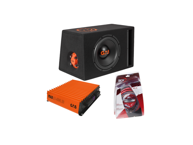 GAS MAD Subwoofer set MAD B2-110 (gepoort) + MAD A1-500.1D + WK-20