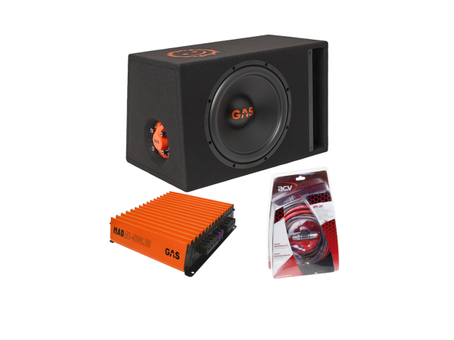 GAS MAD Subwoofer set MAD B2-112 (gepoort) + MAD A1-500.1D + WK-20