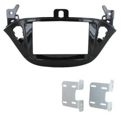 2-DIN frame Opel Adam 13-19 Corsa E 15-20 piano zwart
