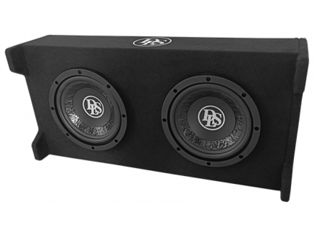 DLS 2x8" / 2500mm Slim Subwoofer Kist (Downfire)