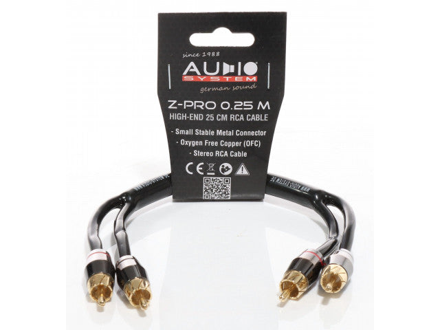 AUDIO SYSTEM HIGH-PERFORMANCE RCA-KABEL 250mm OFC cinch-kabel